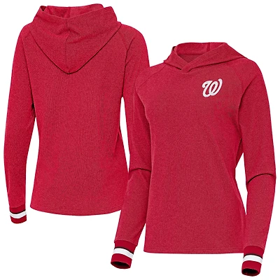 Women's Antigua Red Washington Nationals Trek Pullover Hoodie