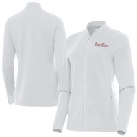 Women's Antigua  White Florida Gators GatorBoys Continual Full-Zip Jacket