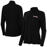 Women's Antigua  Black Florida Gators GatorBoys Intent Quarter-Zip Pullover