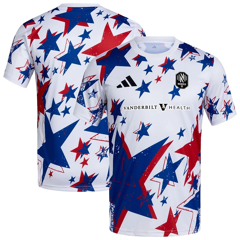 Men's adidas  White Nashville SC 2026 Americana Pre-Match Jersey