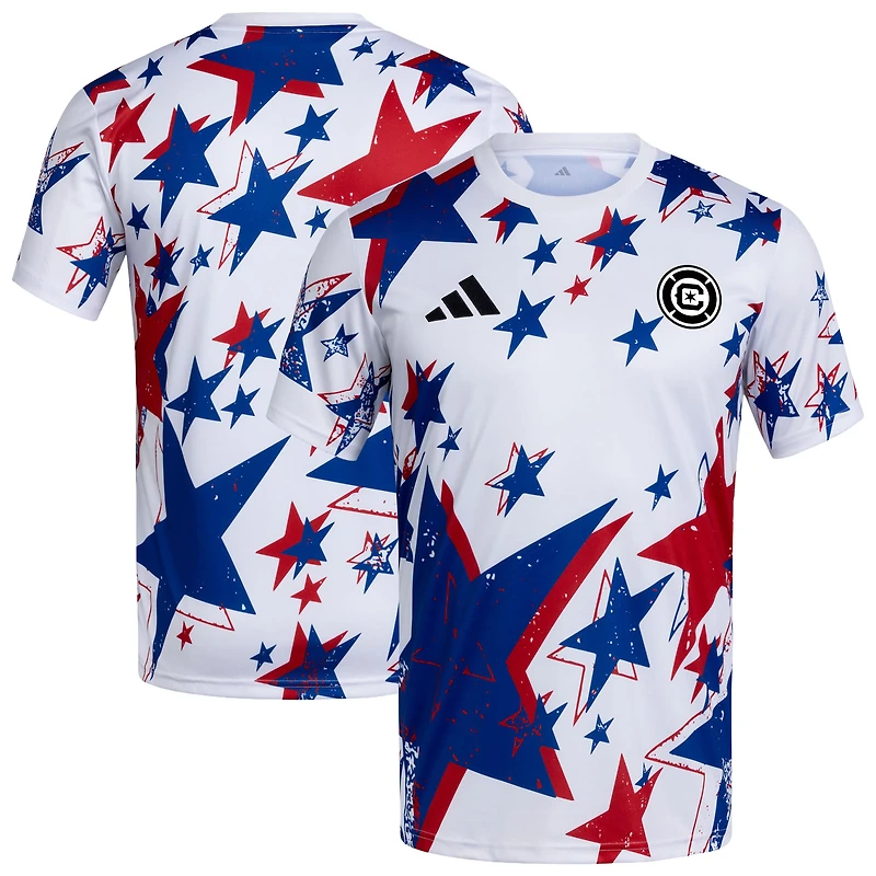 Men's adidas  White Chicago Fire 2026 Americana Pre-Match Jersey