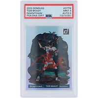 Tom Brady Tampa Bay Buccaneers Autographed 2022 Panini Donruss Downtown Red Ink #DT-TB PSA Authenticated 9/9 Card