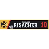 Zaccharie Risacher Atlanta Hawks Player-Issued Black Nameplate from the 2024-25 NBA Season