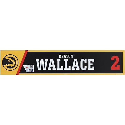 Keaton Wallace Atlanta Hawks Player-Issued Black Nameplate from the 2024-25 NBA Season