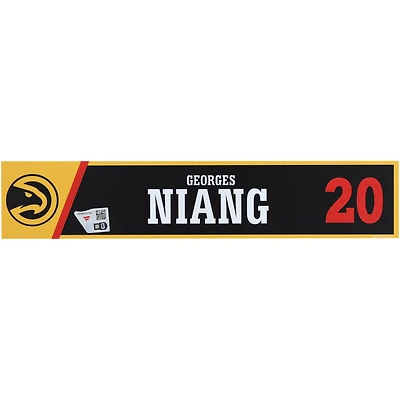 Georges Niang Atlanta Hawks Player-Issued Black Nameplate from the 2024-25 NBA Season