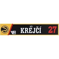 Vit Krejci Atlanta Hawks Player-Issued Black Nameplate from the 2024-25 NBA Season