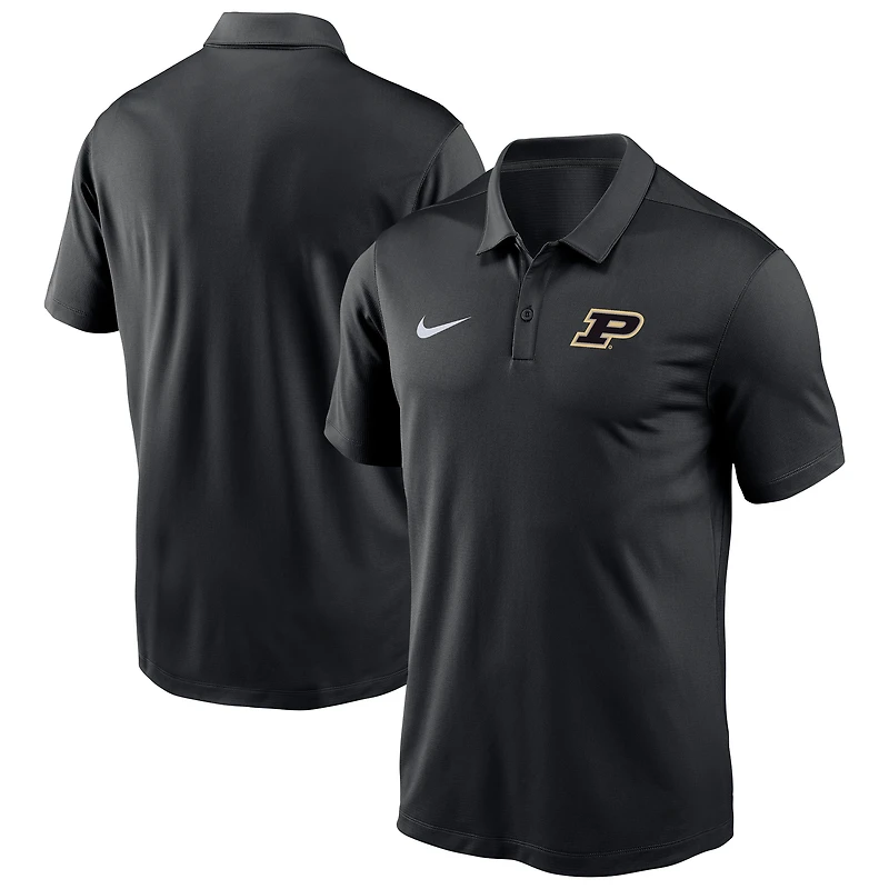 Men's Nike Black Purdue Boilermakers Victory Solid Performance Polo