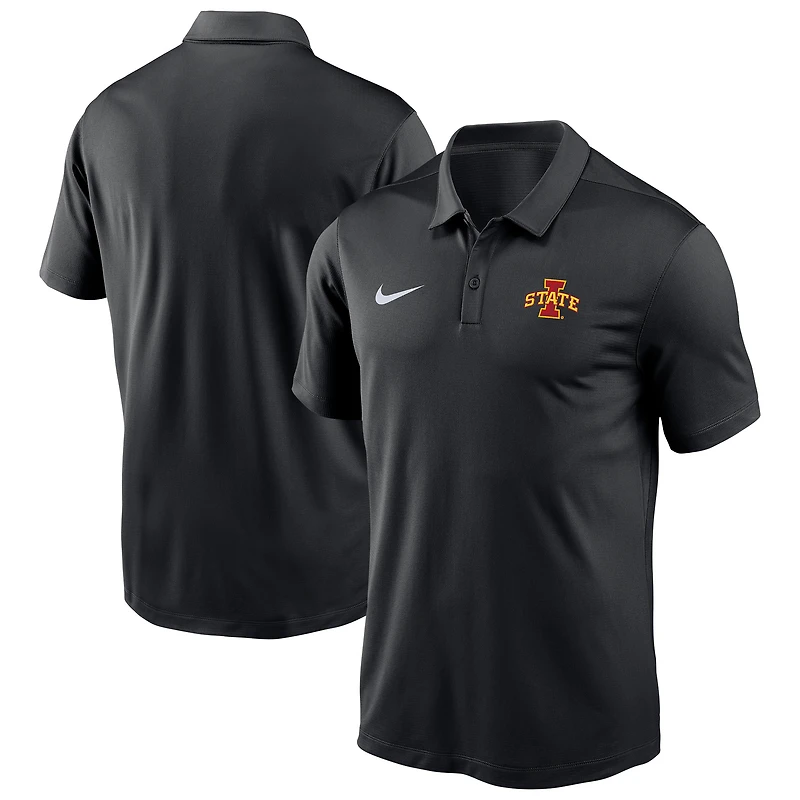 Men's Nike Black Iowa State Cyclones Victory Solid Performance Polo