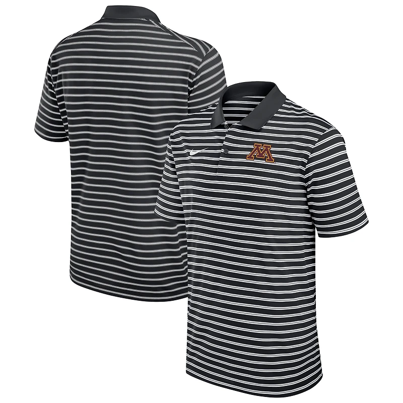 Men's Nike Black Minnesota Golden Gophers Victory Stripe Performance Polo
