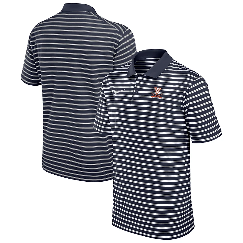 Men's Nike Navy Virginia Cavaliers Victory Stripe Performance Polo