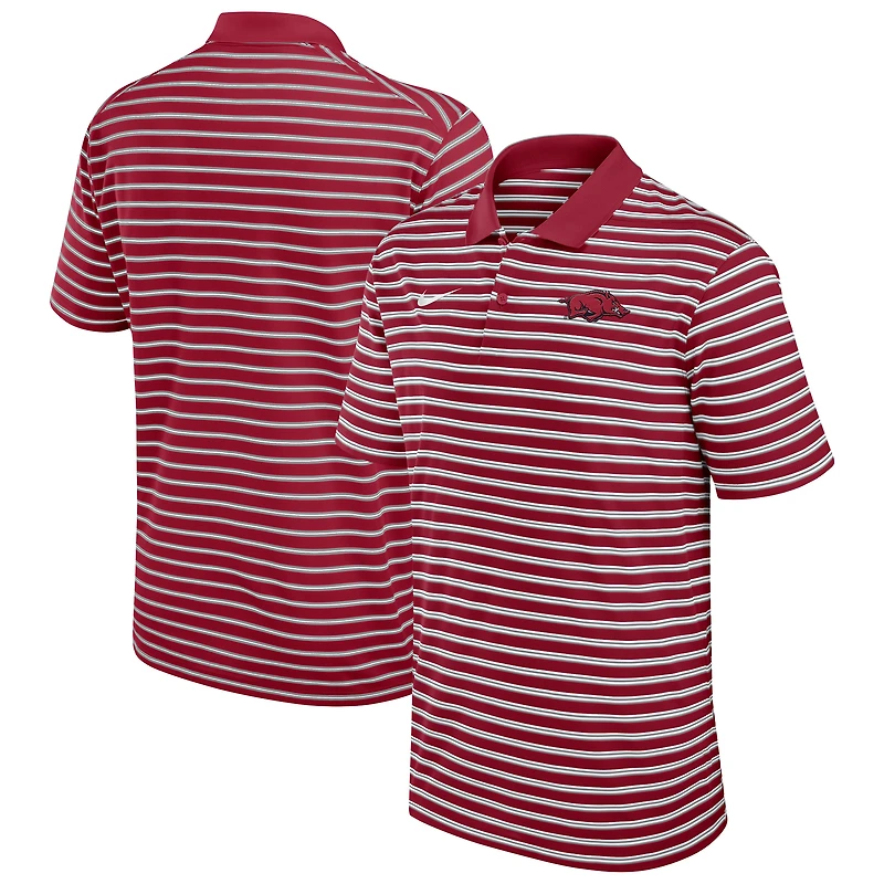 Men's Nike Cardinal Arkansas Razorbacks Victory Stripe Performance Polo