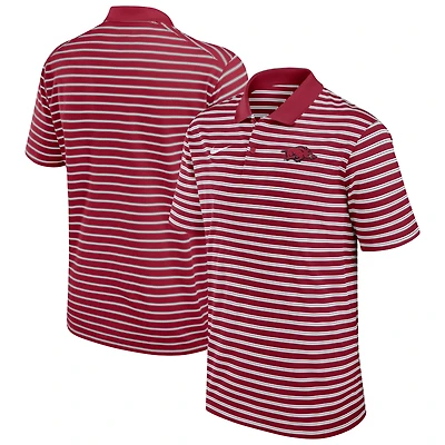 Men's Nike Cardinal Arkansas Razorbacks Victory Stripe Performance Polo