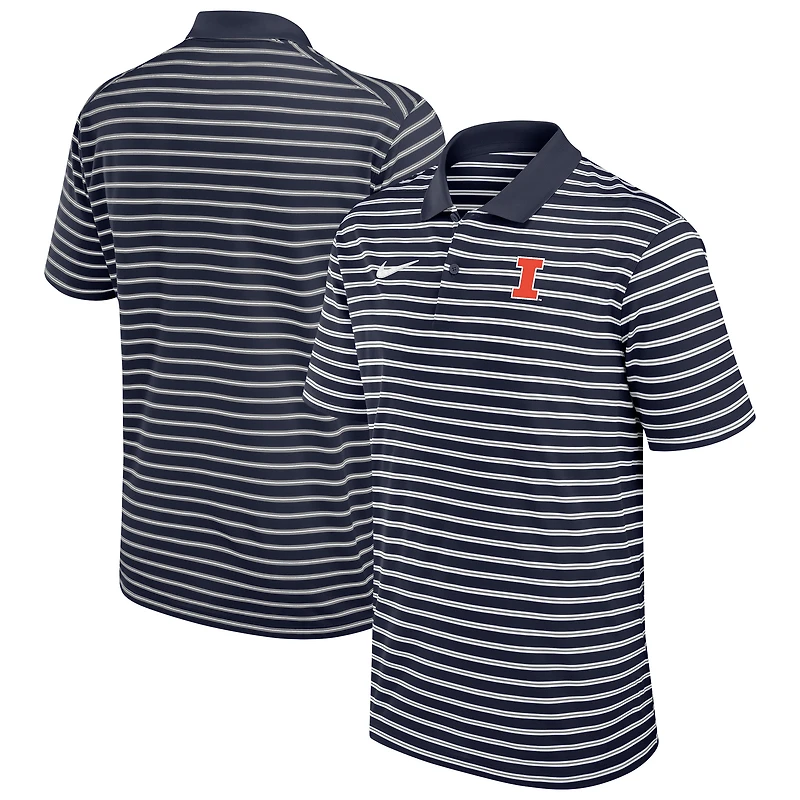Men's Nike Navy Illinois Fighting Illini Victory Stripe Performance Polo