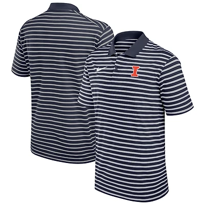 Men's Nike Navy Illinois Fighting Illini Victory Stripe Performance Polo