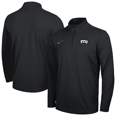 Men's Nike Black TCU Horned Frogs Intensity Performance Quarter-Zip Pullover