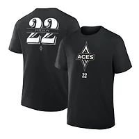 Men's Fanatics A'ja Wilson Black Las Vegas Aces The Paint Name & Number T-Shirt