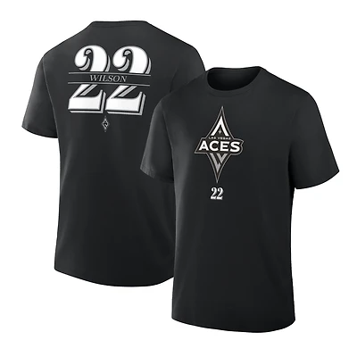 Men's Fanatics A'ja Wilson Black Las Vegas Aces The Paint Name & Number T-Shirt