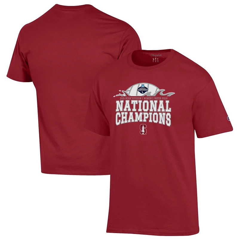 Unisex Champion Cardinal Stanford Cardinal 2025 NCAA Women's Water Polo National Champions T-Shirt