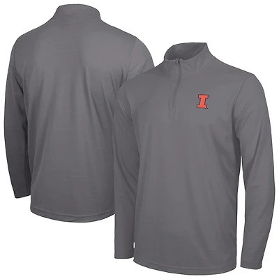 Men's Nike Gray Illinois Fighting Illini Intensity Performance Quarter-Zip Pullover