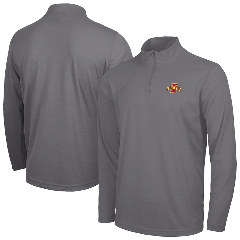 Men's Nike Gray Iowa State Cyclones Intensity Performance Quarter-Zip Pullover