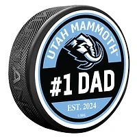 Utah Mammoth #1 Dad Hockey Puck