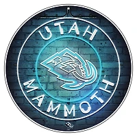 Utah Mammoth  22" Neon Round Wall Sign