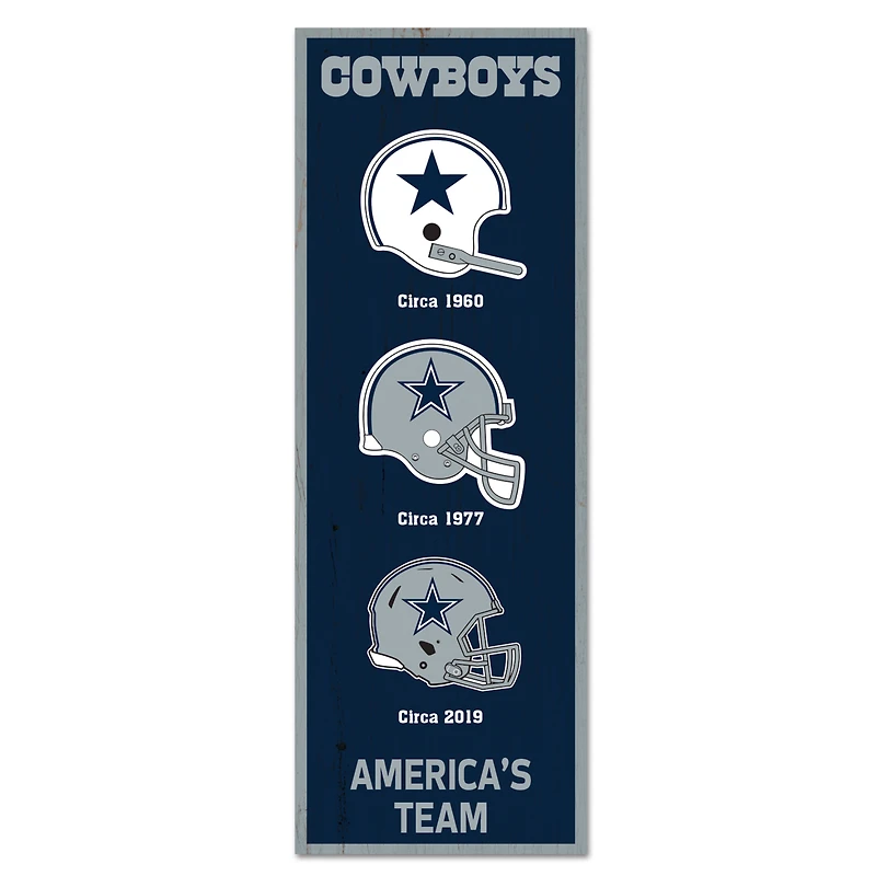 WinCraft Dallas Cowboys 6" x 17" Logo Evolution Wood Sign
