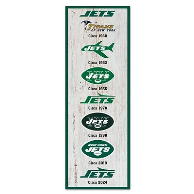 WinCraft New York Jets 6" x 17" Logo Evolution Wood Sign