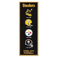 WinCraft Pittsburgh Steelers 6" x 17" Logo Evolution Wood Sign