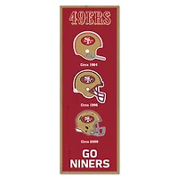 WinCraft San Francisco 49ers 6" x 17" Logo Evolution Wood Sign