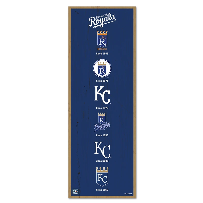 WinCraft Kansas City Royals 6" x 17" Logo Evolution Wood Sign