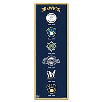 WinCraft Milwaukee Brewers 6" x 17" Logo Evolution Wood Sign