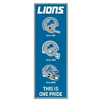 WinCraft Detroit Lions 6" x 17" Logo Evolution Wood Sign