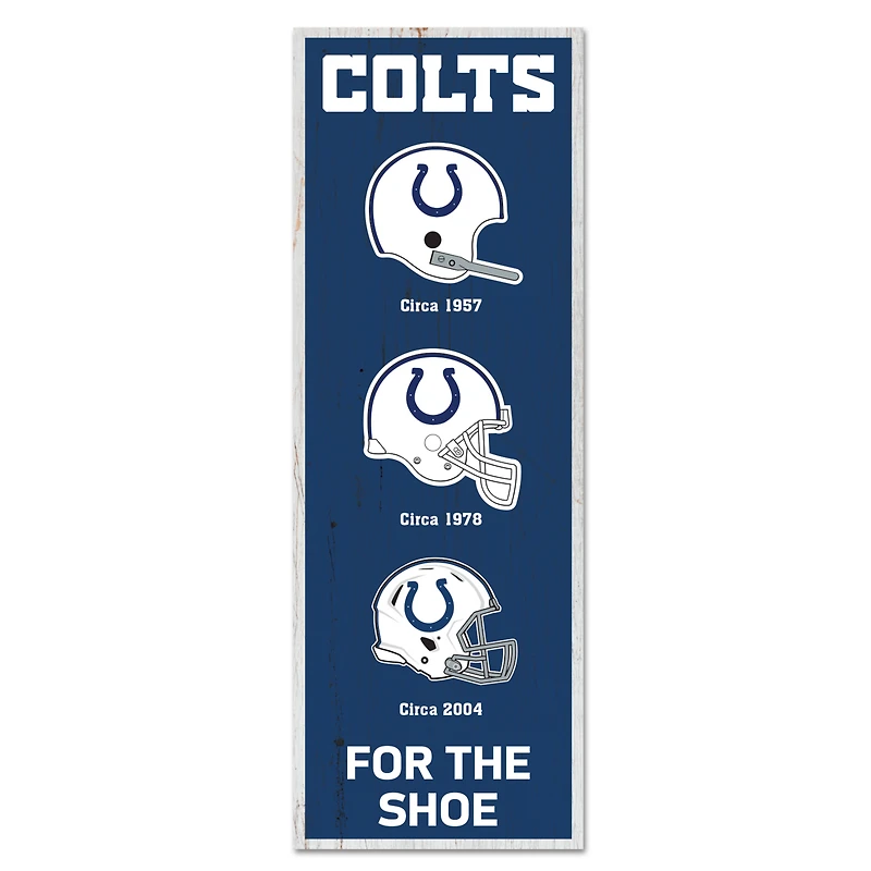 WinCraft Indianapolis Colts 6" x 17" Logo Evolution Wood Sign