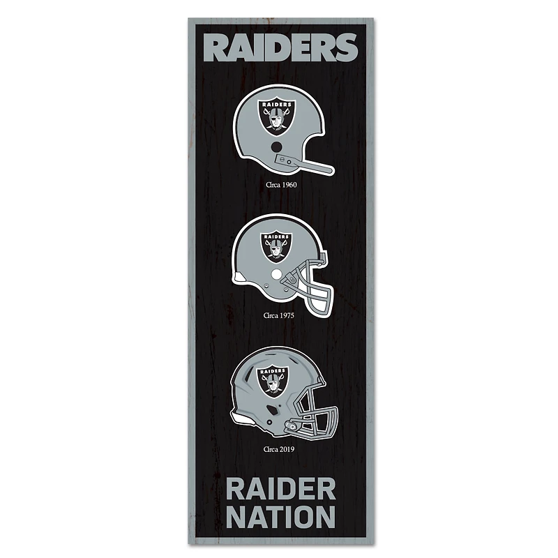 WinCraft Las Vegas Raiders 6" x 17" Logo Evolution Wood Sign