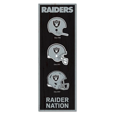 WinCraft Las Vegas Raiders 6" x 17" Logo Evolution Wood Sign