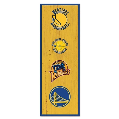 WinCraft Golden State Warriors 6" x 17" Logo Evolution Wood Sign
