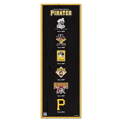 WinCraft Pittsburgh Pirates 6" x 17" Logo Evolution Wood Sign