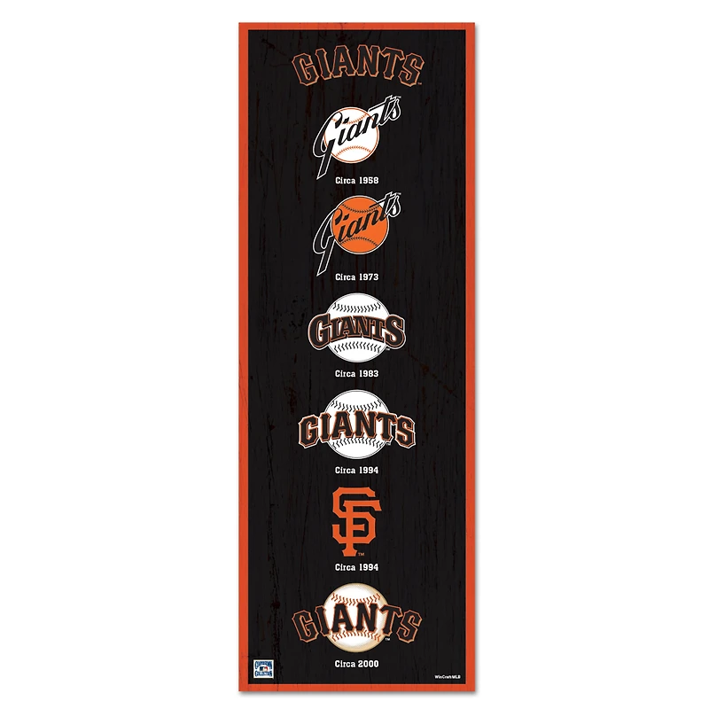 WinCraft San Francisco Giants 6" x 17" Logo Evolution Wood Sign