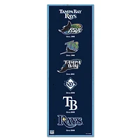 WinCraft Tampa Bay Rays 6" x 17" Logo Evolution Wood Sign