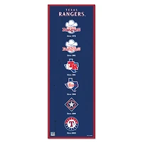 WinCraft Texas Rangers 6" x 17" Logo Evolution Wood Sign