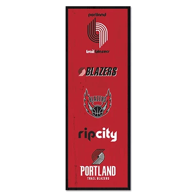 WinCraft Portland Trail Blazers 6" x 17" Logo Evolution Wood Sign