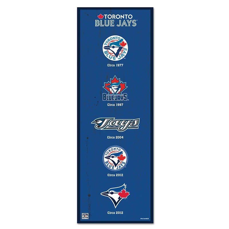 WinCraft Toronto Blue Jays 6" x 17" Logo Evolution Wood Sign