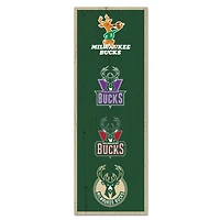 WinCraft Milwaukee Bucks 6" x 17" Logo Evolution Wood Sign