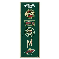 WinCraft Minnesota Wild 6" x 17" Logo Evolution Wood Sign