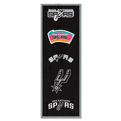 WinCraft San Antonio Spurs 6" x 17" Logo Evolution Wood Sign