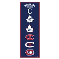 WinCraft Montreal Canadiens 6" x 17" Logo Evolution Wood Sign