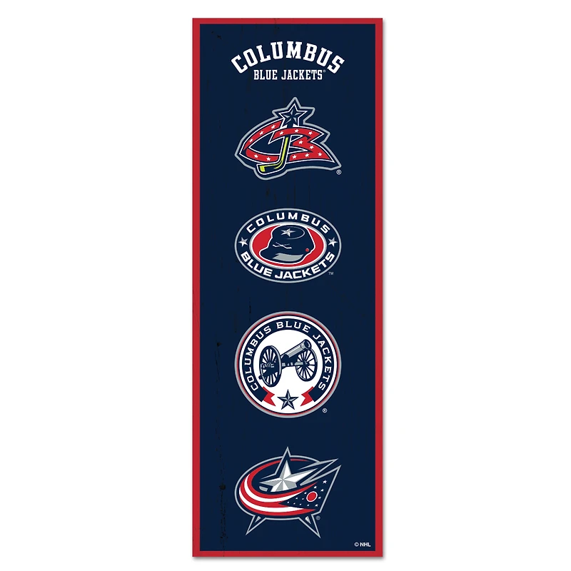 WinCraft Columbus Blue Jackets 6" x 17" Logo Evolution Wood Sign
