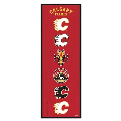 WinCraft Calgary Flames 6" x 17" Logo Evolution Wood Sign