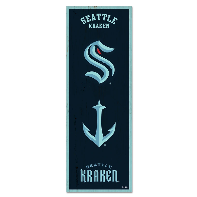 WinCraft Seattle Kraken 6" x 17" Logo Evolution Wood Sign